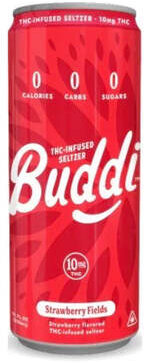 Buddi Strawberry Fields 10mg THC Seltzer