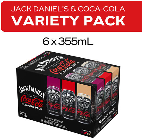 Jack Daniel's & Coca Cola Cans Variety Pack