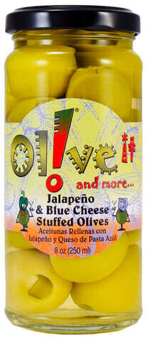 Olive It And More Jalapeno Blue Cheese Stuffed Olives