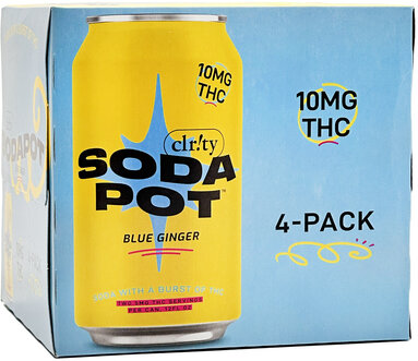 Clrty Thc 10mg Soda Pot Blue Ginger