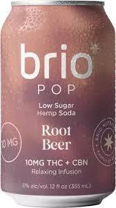 Brio Pop Thc Root Beer Soda 10mg