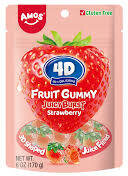Amos 4D Fruit Gummy Juicy Burst Strawberry