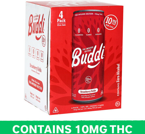 Buddi Strawberry Fields 10mg THC Seltzer