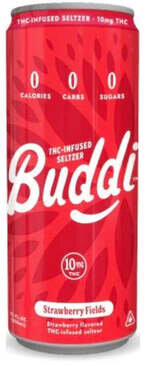 Buddi Strawberry Fields 10mg THC Seltzer