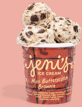 Jeni's Splendid Ice Cream Miso Butterscotch Brownie