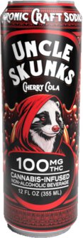 Uncle Skunks Cherry Cola 100mg THC Craft Soda