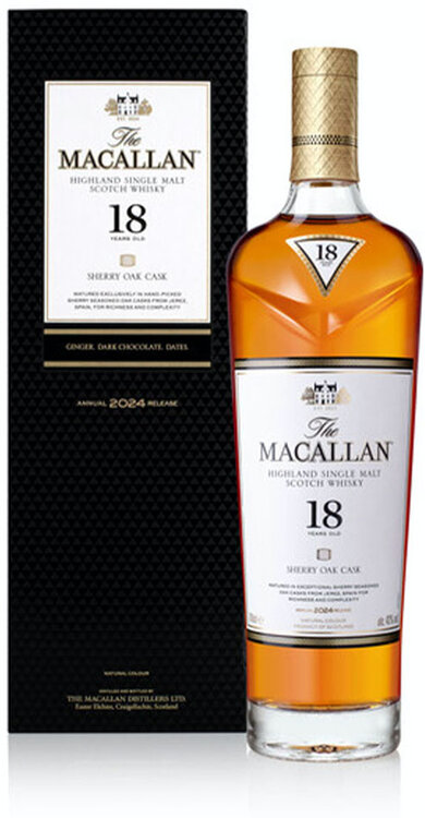 The Macallan Sherry Oak 18 Years Old, 2024 Release 750ml