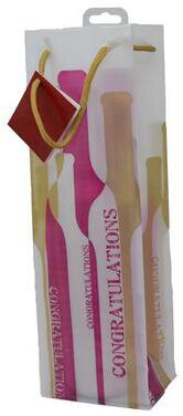 SINGLE WINE BAG FROSTED CONGRATS