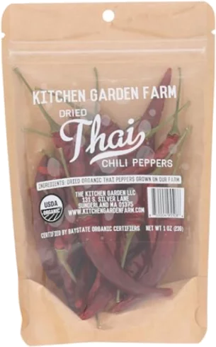 Kitchen Garden Farms Organic Dried Thai Chiles .6oz