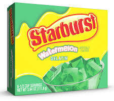 Starburst Watermelon Gelatin