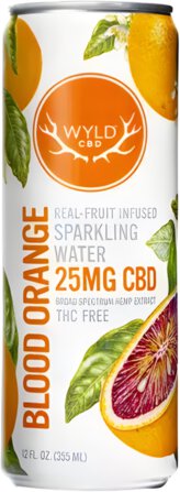 Wyld Cbd Seltzer Blood Orange 25mg 12ozc