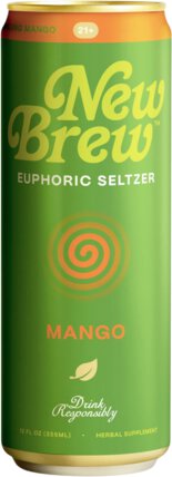 New Brew Euphoric Seltzer Kratom & Kava Mango