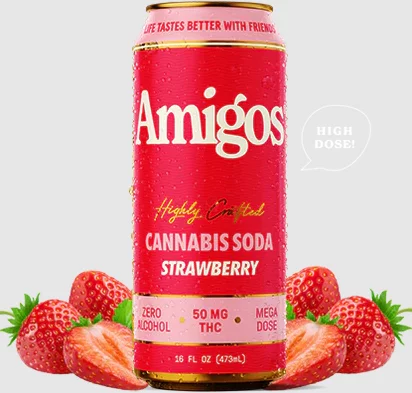 AMIGOS CANNABIS SODA STRAWBERRY
