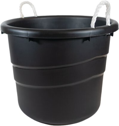 Black Plastic Keg Tub Bucket