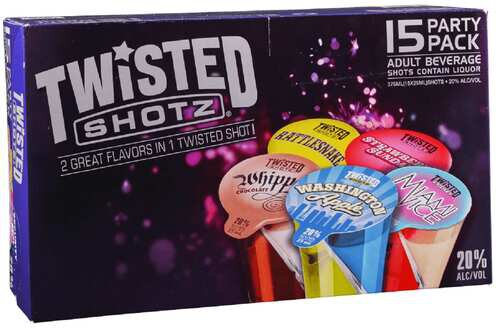 Twisted Shotz Black Traditional Party Pack 15 Pack (25 ml Cartridges)