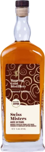 Dancing Goat Swiss Misters 10 Year Rye Finished in first fill Chocolate Bitters Barrels