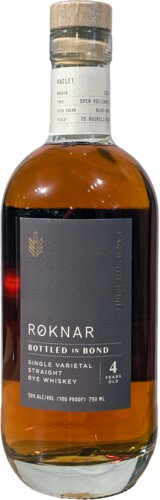 Far North Spirits Roknar Single Estate Straight Rye Whiskey 4 Yr Bottled in Bond DSP-MN-20006