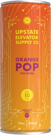 Upstate Elevator Orange Pop Soda 1mg Thc & 15mg Cbd Non Alcoholic