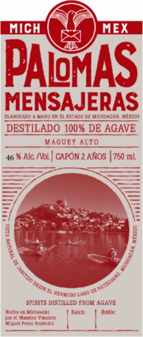 Destilado de Agave, Alto Capon, Palomas Mensajeras