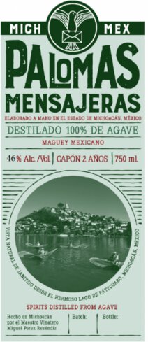 Destilado de Agave, Mexicano Capon, Palomas Mensajeras