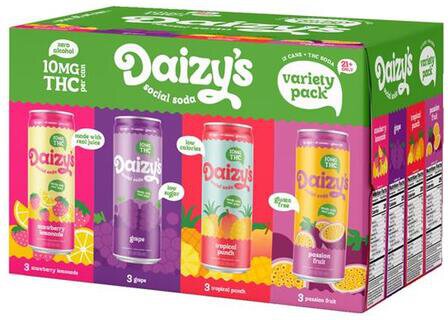 Daizy's Social Soda Sampler Variety 10mg THC Soda