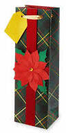 Poinsettia Single Bo Ttle Wine Bag