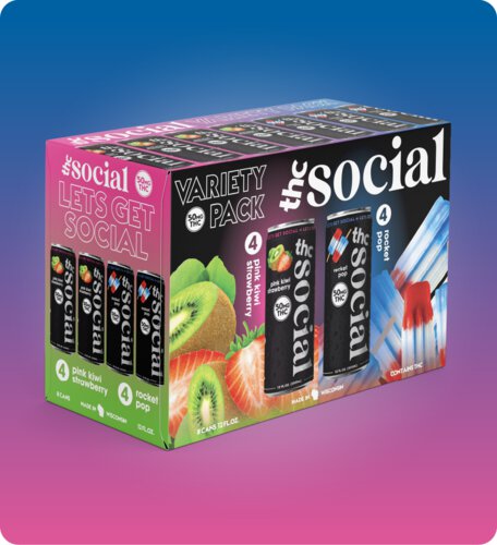 THC Social Variety Pack 50MG Per Can