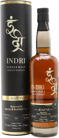 Indri Agneya Indian Single Malt Sherry & Bourbon Cask (750mL)