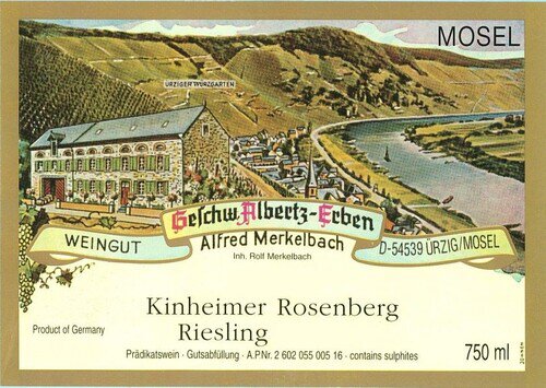 Alfred Merkelbach Kinheimer Rosénberg Riesling Spätlese