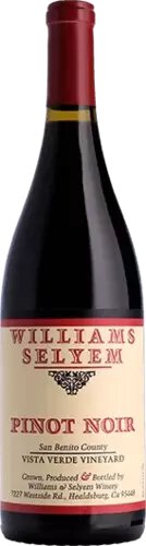 Williams Selyem Vista Verde Vineyard Pinot Noir