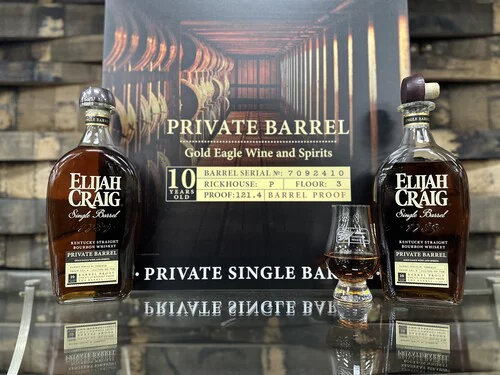 Elijah Craig Barrel Proof 10 Year Gold Eagle Single Barrel Bourbon