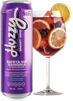 Huzzy Smart Sips Siesta Sip Sangria W Blood Orange