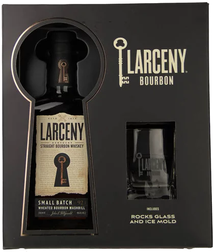 Larceny Small Batch Bourbon Rocks Glass and Ice Mold Gift Set
