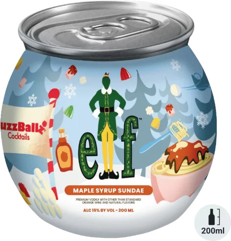 Buzzballz Elf Maple Syrup Sundae