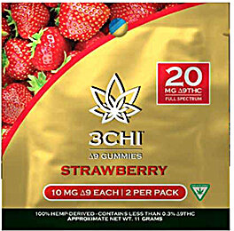 3 Chi 20 mg THC Strawberry Pack of 2 Pack Strawberry