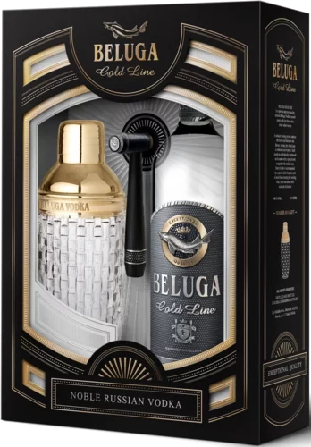 Beluga Gold Line Noble Vodka Gift Set with Shaker