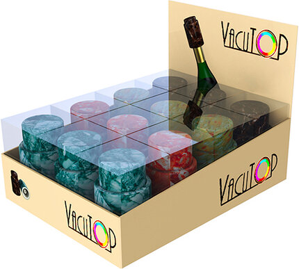 Vacutop Stopper Asst Marble