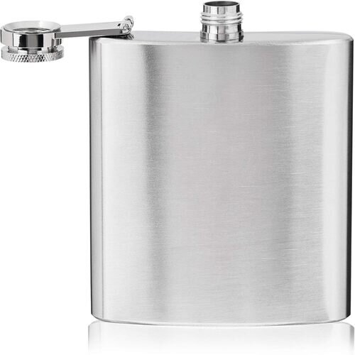 TRUEFLASK STAINLESS STEEL FLASK WITH FUNNEL BY TRUE - 6 Oz