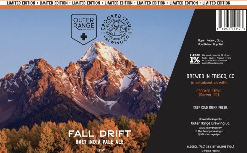 Outer Range Crooked Stave Fall Drift IPA Cns