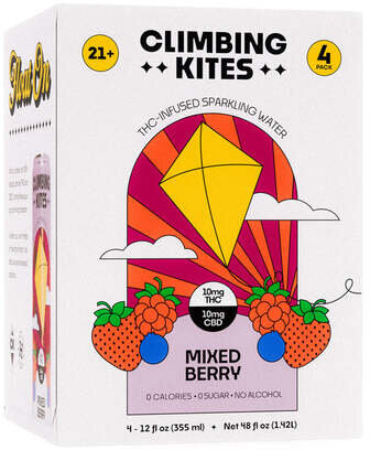 Climbing Kites Mixed Berry 10mg THC Sparkling Water