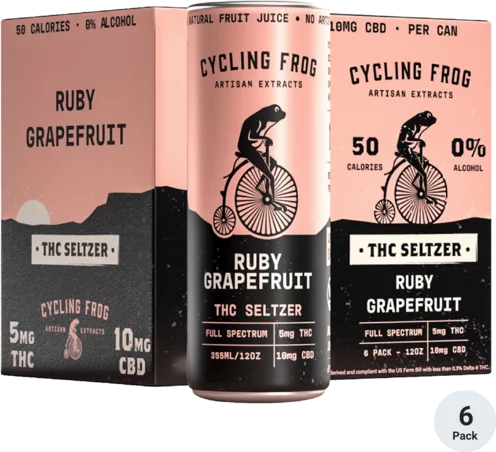 Cycling Frog Ruby Grapefruit 5mg THC Seltzer