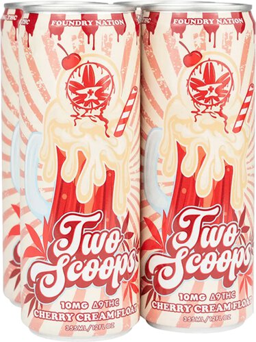 Foundry Nation Two Scoops Cherry Cream Float 10mg THC Soda