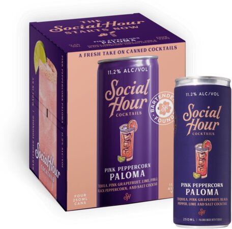 Social Hour Cocktails pink Peppercorn Paloma