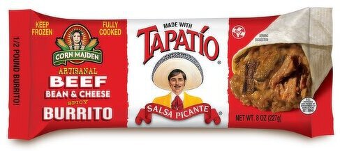 Corn Maiden Tapatio Beef Burrito (Frozen)
