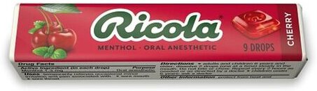 Ricola Oral Anesthetic Menthol Cherry Sticks Count