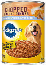 Pedigree Meaty Ground Dinner Chopped Combo W Chicken Beef & Liver
