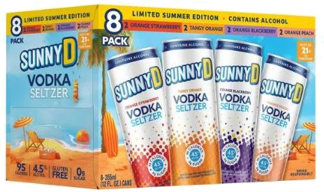 Sunny D Vodka Seltzer Summer Variety