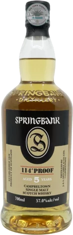 Springbank 5 Year 114 Proof Single Malt Scotch Whisky