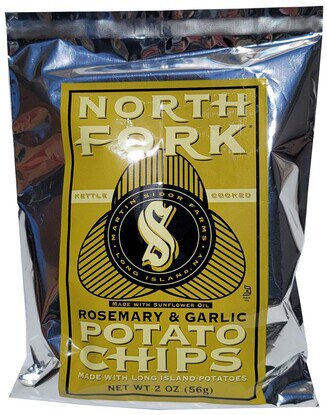 North Fork Potato Chips Rosemary & Garlic 2oz Bag