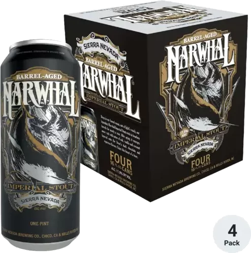 Sierra Nevada Narwhal Barrel Aged Stout 16oz 4pk Cans